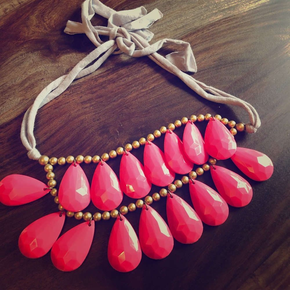 Pink statement necklace